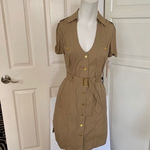 ‼️LA ROK‼️TRENCH COAT STYLE SHIRT DRESS KHAKI‼️